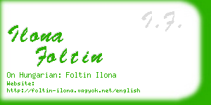 ilona foltin business card